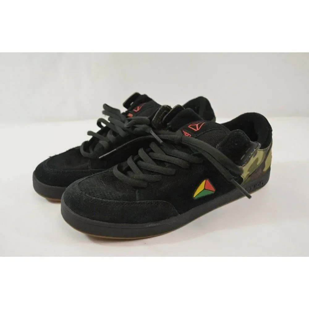 Axion Mandela Camouflage Shoes Sneakers Mens 9 Black Suede Kicks